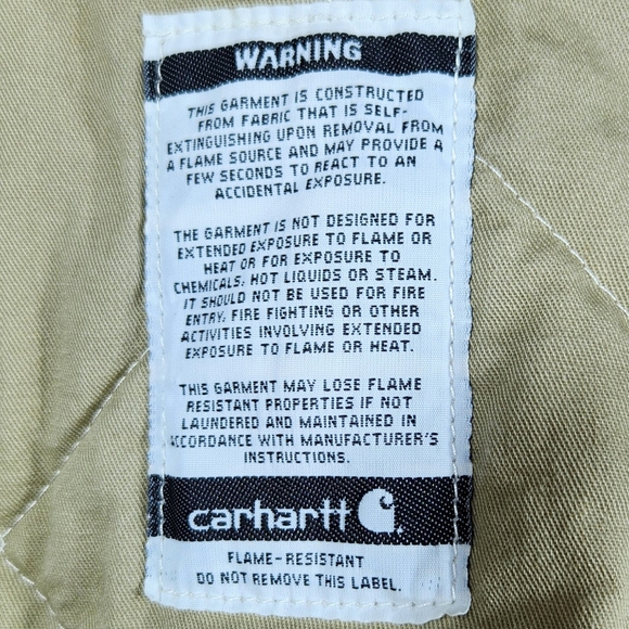 Carhartt Flame-Resistant Duck Traditional Coat Quilt Lined Navy | Men's 2XL XXL - Picture 6 of 10